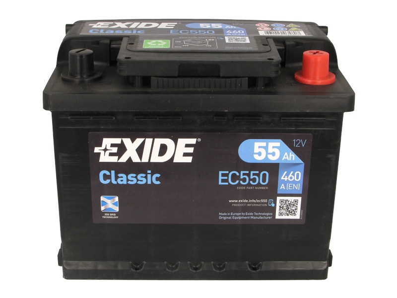 Аккумулятор классик. Exide Classic ec550 (55 а/ч). Exide ec550 аккумулятор. Аккумулятор Classic Турция.